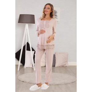 Lohusa Hamile 13045 Emzirme Özellikli Lohusa Pijama