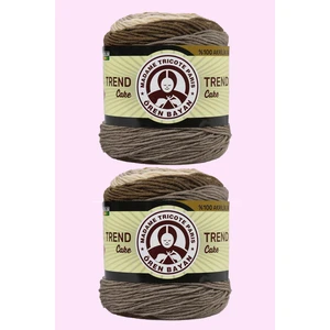 Ören Bayan 2 Adet Trend Cake Batik Ebruli El Örgü Ipi 624