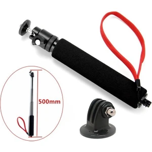 GP54A Gopro 10 Eken H9R Sjcam SJ4000 SJ5000 Sj6 Sj7 Aksiyon Kamera 50 cm Monopod Selfie Çubuk ve Tripod Monopod Bağlantı Aparatısı 2 Parça Set