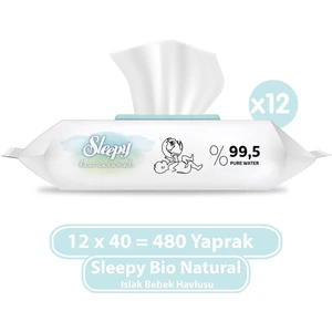 Bio Natural Islak Bebek Havlusu 12x40 (480 Yaprak)
