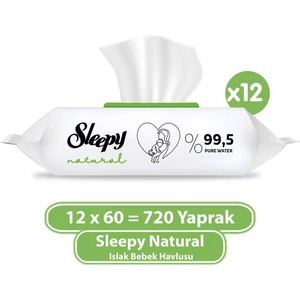 Natural Islak Bebek Havlusu 12x60 (720 Yaprak)
