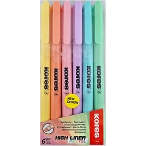 Fosforlu Kalem Marking Highlighter 6'lı Set Pastel Renkler