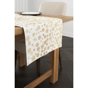 Cango Home Sarı Beyaz Yılbaşı Temalı Dijital Baskılı Runner CGH789-RN