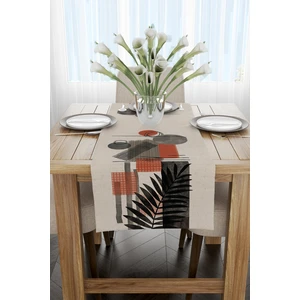 Cango Home Turuncu Krem Bohem Modern Desenli Dijital Baskılı Runner CGH935-RN