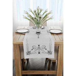 Cango Home Gri Syah Etnik Bohem Desenli Dijital Baskılı Runner CGH940-RN