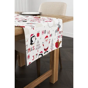 Cango Home Kırmızı Gri Yılbaşı Temalı Dijital Baskılı Runner CGH798-RN