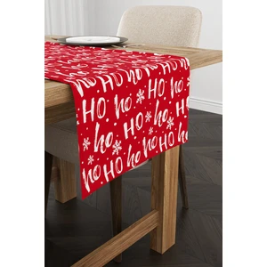 Cango Home Kırmızı Beyaz Yılbaşı Temalı Dijital Baskılı Runner CGH791-RN