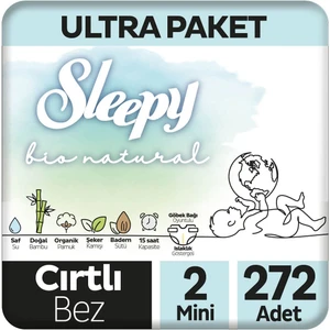 Bio Natural U ltra Paket Bebek Bezi 2 Numara Mini 272 Adet