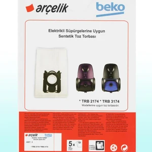 Arçelik Trb 3174 Süpürge Modeli 5 Adet Toz Torbası