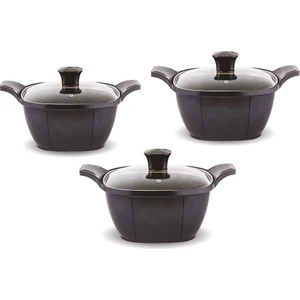 Nirvana Kare 6 Parça Döküm Set Siyah