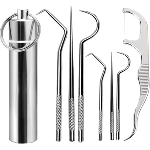 Buffer® 7 Parça Paslanmaz Çelik Ağız Diş Tartar Sökücü Temizlik Bakım Seti