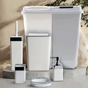 Still Çamaşır Sepetli 6 Parça Kare Banyo Seti