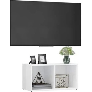 T Designo Tdesıgno Utku Televizyon Sehpası - Ünitesi -Kitaplık-Beyaz 72 cm 2 Raflı
