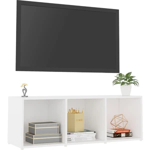 T Designo Tdesıgno Şeyma Televizyon Sehpası - Ünitesi -Kitaplık-Beyaz 108 cm 3 Raflı