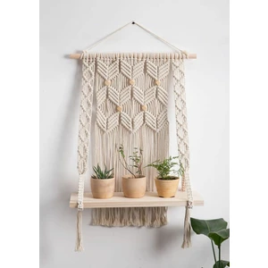 BH Bohem Handmade Makrome Duvar Rafı B020