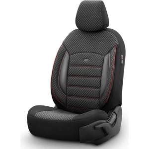 Sport Plus Ekstra Özel Dokulu Oto Koltuk Kılıfı Siyah-Kırmızı