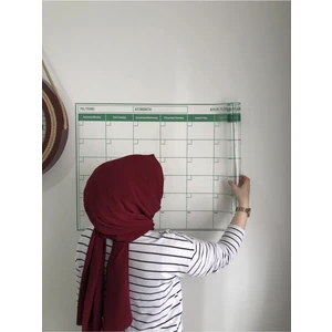 Tutunabilir Kağıt Pratik Kağıt Tahta Aylık Plan Çizelgesi Takvim - 56 x 85 cm
