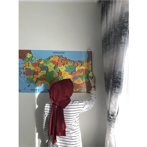 Tutunabilir Kağıt Türkiye Haritası Akıllı Kağıt Tahta Yazı Tahtası Özel Baskılı Renkli Dekoratif