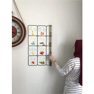 Tutunabilir Kağıt Türkçe Alfabe Tablosu Alfabe Harfleri Kağıt Tahta Ilkokul Eğitim Yazı Tahtası 100 x 70 cm