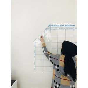 Tutunabilir Kağıt Haftalık Ders Çalışma Programı Akıllı Kağıt Tahta Yazı Tahtası 120 x 100 cm + Kalem