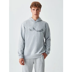 Rıgoma Erkek Kapüşonlu Baskılı Sweatshirt