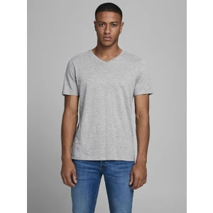 Jack & Jones T-Shirt Jjeplain Ss V Neck 12136713-Lgm