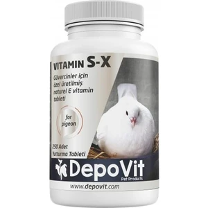 Vitamin S-X Tablet (E Vitamin)-Üreme YARDIMCI-250 Tablet-Güvercinler Için
