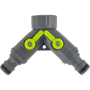 Eco Musluk Adaptörü Iki Hortum Çıkışlı Vanalı  3/4"