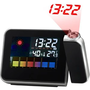 Çok Fonksiyonlu LCD Ekran Projeksiyon Çalar Saat - Siyah  (Yurt Dışından)