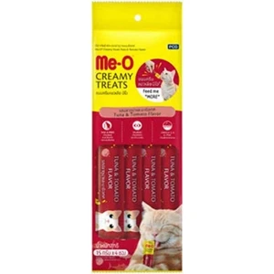 Me-O Creamy Treats Ton Balıklı ve Domatesli Kedi Ödülü 4X15GR