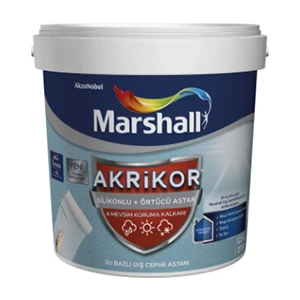 Akrikor Silikonlu + Örtücü Dış Cephe Boya Astarı 20 kg