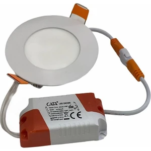 3 Watt Panel LED Armatür Sıva Altı Yuvarlak Ct 5144 Günışığı Sarı Işık 3200K Alüminyum Kasa