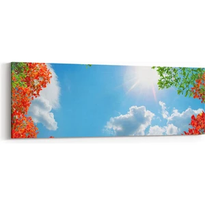 10598YI Ağaç Görseli Yatay Ince Kanvas Tablo