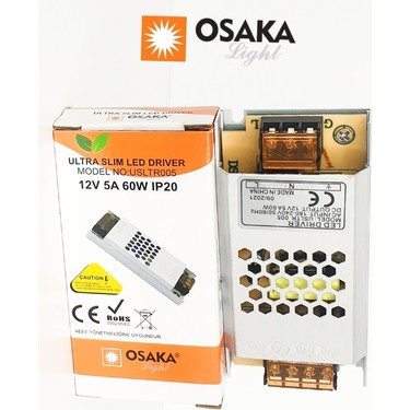 Osaka 12V 5A 60W Ultra Slim LED Driver Trafo Fiyatı
