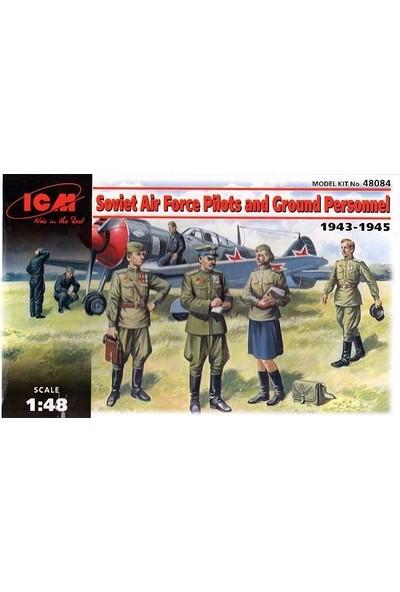 ICM 48084 1/48 Soviet Air Force Pilots And Ground Pers