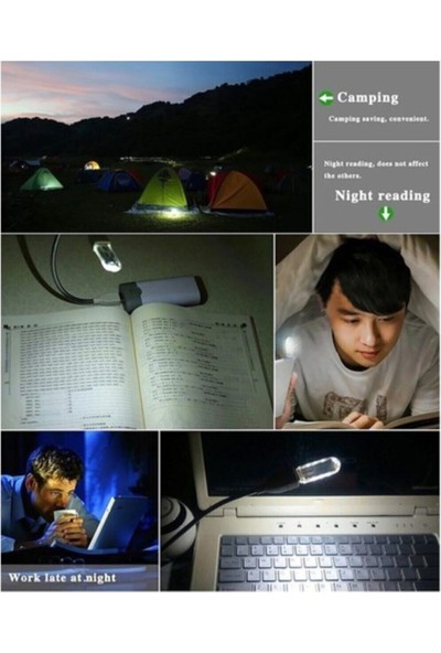 Markalonya Taşınabilir USB 5 LED Işık Işıldak Lamba Kamp Piknik Gece Lambası