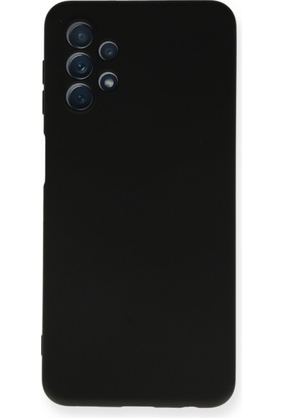 I-Veys Samsung Galaxy A52 / A52S Kılıf Kamera Korumalı Soft Yüzey Içi Kadife Ultra Esnek Liquid Silikon Lansman Kapak Siyah