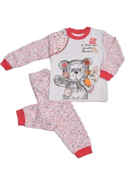 Süper Mini Kız Bebek Desenli Pijama Takımı