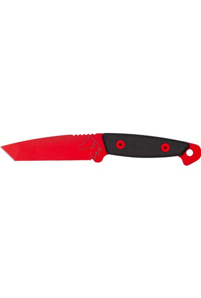 Turq Gear Wolf Tanto - Cubic G10 Black Elcik - Sleipner Usmc Red (Kırmızı) Bıçak