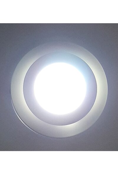 Cnl Çift Renkli Çap 10,5cm Sıva Üstü Yuvarlak 6WATT(3+3) 6500K (Beyaz Işık) Spot Armatür