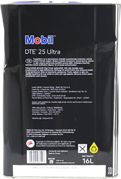 Mobil DTE 25 Ultra ISO VG 46 16 Litre