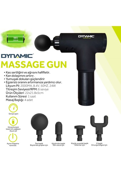 Massage Gun Kablosuz Masaj Tabancası