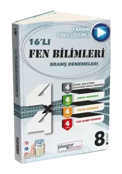 8. Sınıf 16'lı Fen Bilimleri Branş Deneme