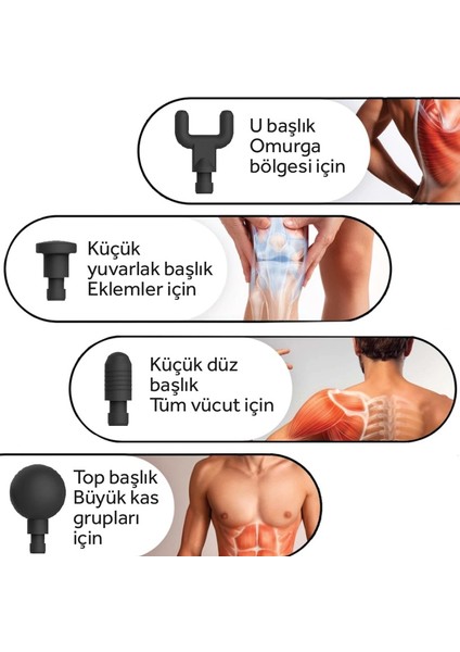 Massage Gun Kablosuz Masaj Tabancası