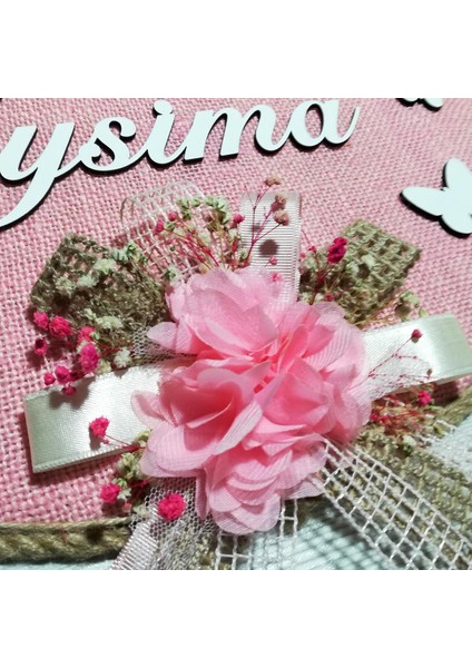 Kız Bebek Odası Kapı Süsü, Hastane Kapı Süsü, Duvar Süsü, Isim Tabelası, Bebek Çelengi (1 Adet) Pembe - 36021
