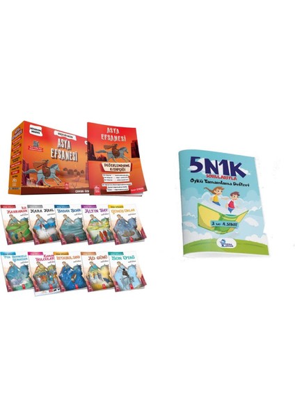 3.ve 4. Sınıflar Için Asya Efsanesi 10' Lu Hikaye Seti + 5N1K Masal Tamamlama (Ciltli)