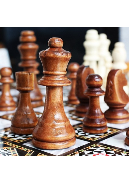 Sedefli Tavla Satranç, Ahşap Tavla Satranç, Ahşap Satranç, Ahşap Tavla 2 Oyun Bir Arada, Hediyelik Ürün fiyatları
