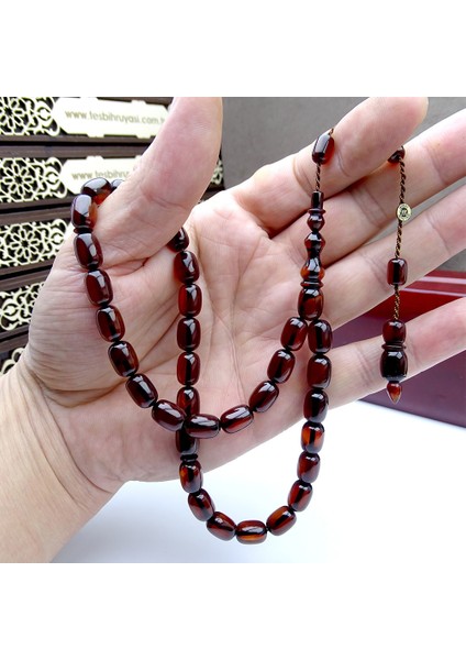 Eskitme Hareli Sistemli Kehribar Tesbih modelleri