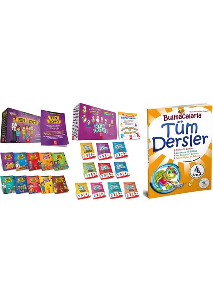 Yayınevi 4. Sınıf 2 Adet 10' Lu Hikaye Fen Köyü Ile Matematik Öyküleri ve Bulmaca Tüm Dersler (Ciltli)