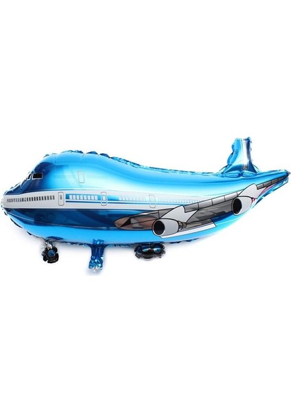 Uçak Mavi Folyo Balon